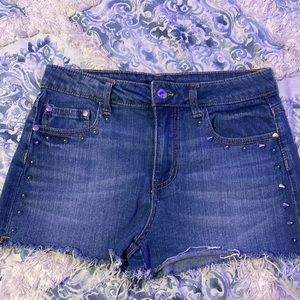 Blue Jean Shorts w/ spikes